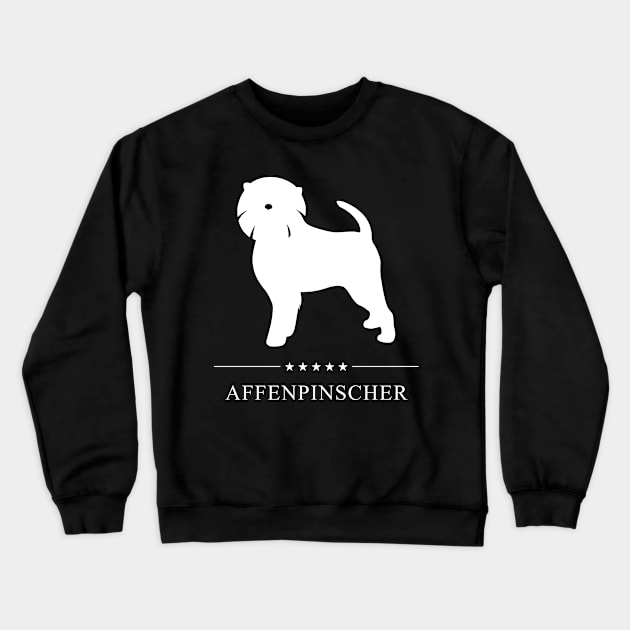 Affenpinscher Dog White Silhouette Crewneck Sweatshirt by millersye